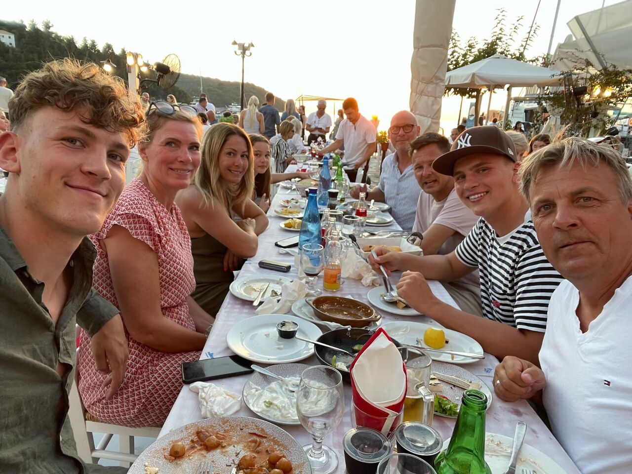 Long dinner at the harbour
