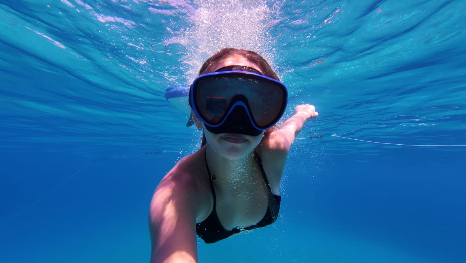 Snorkelling under the boat