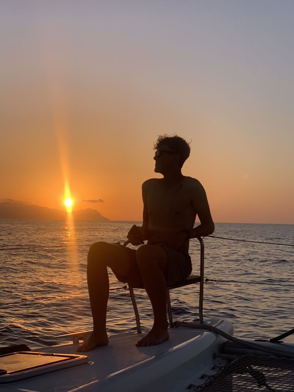 Sunset from the foredeck